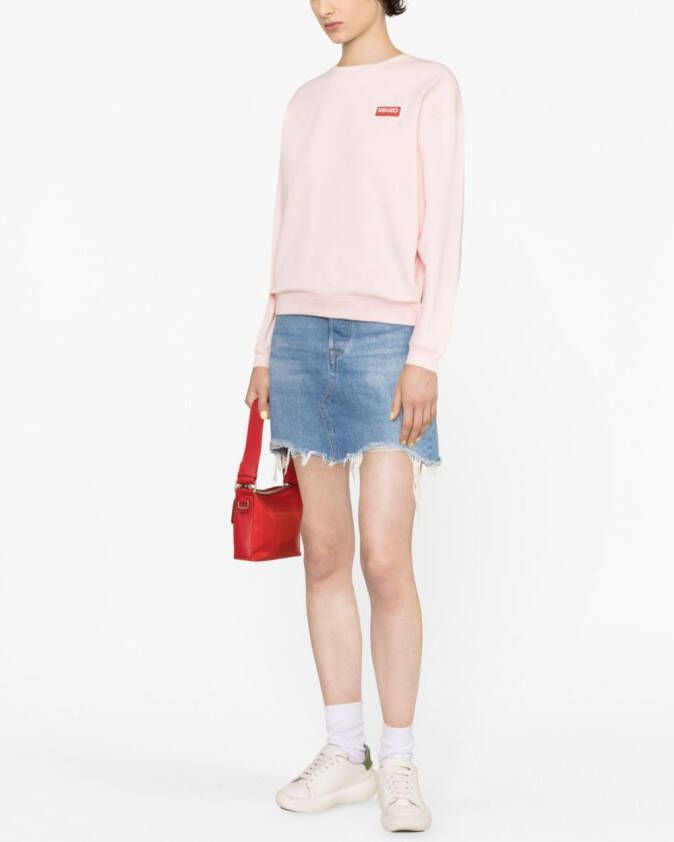 Kenzo Sweater met geborduurd logo Roze