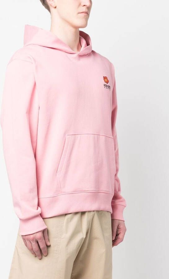 Kenzo Hoodie met geborduurd logo Roze
