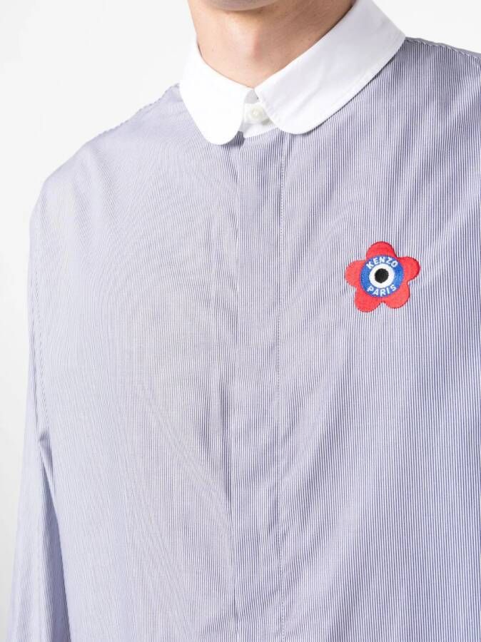 Kenzo Overhemd met geborduurd logo Blauw