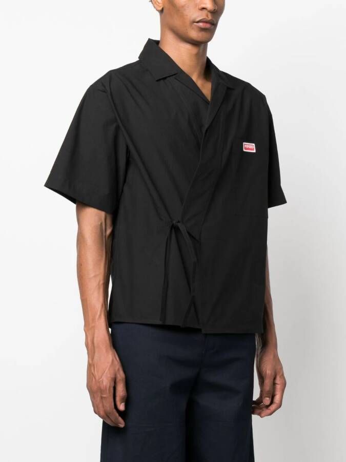 Kenzo Overhemd met logopatch Zwart