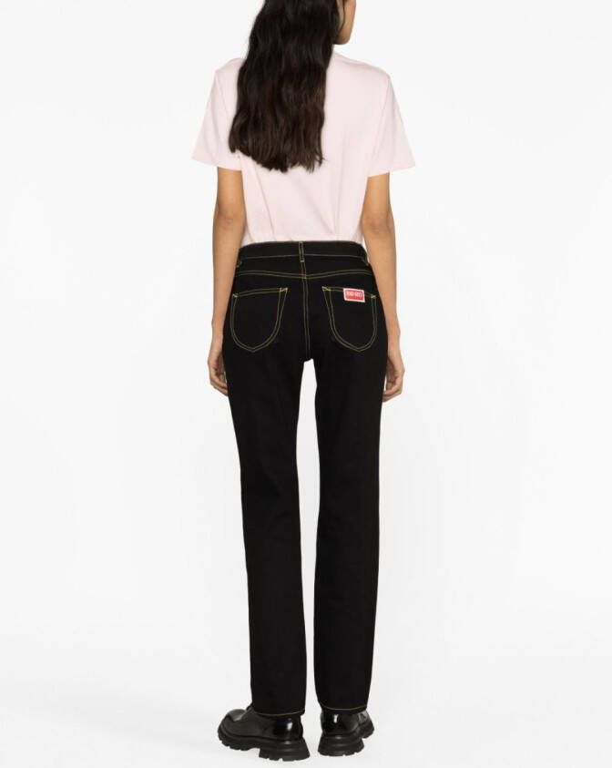 Kenzo Jeans met logopatch Zwart