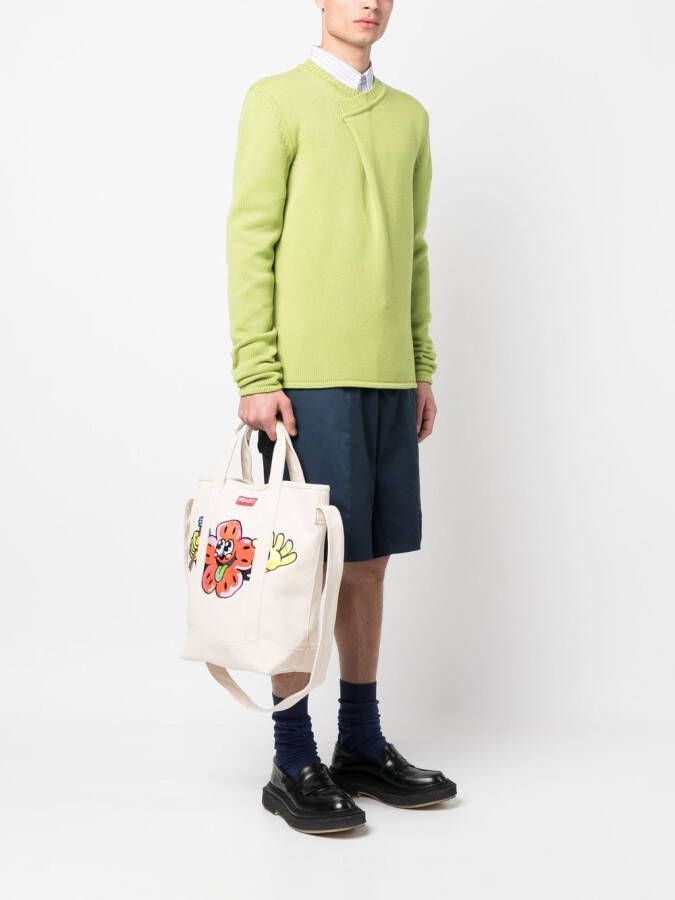 Kenzo Shopper met logopatch Beige