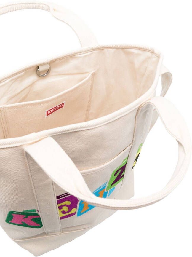 Kenzo Shopper met logopatch Beige