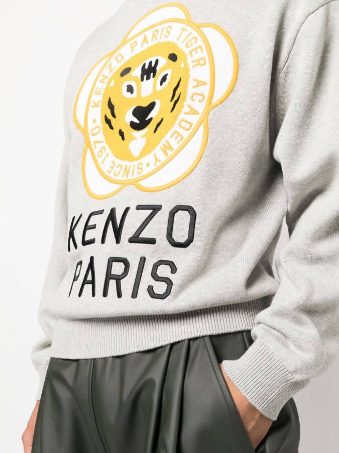 Kenzo Sweater met logopatch Grijs