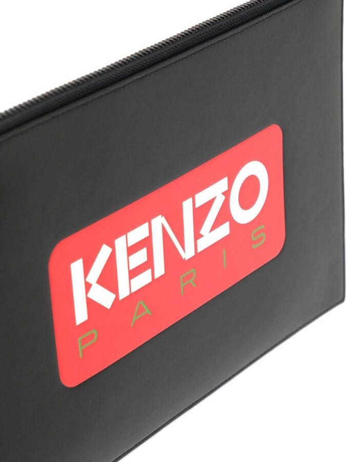 Kenzo Clutch met logoprint Zwart