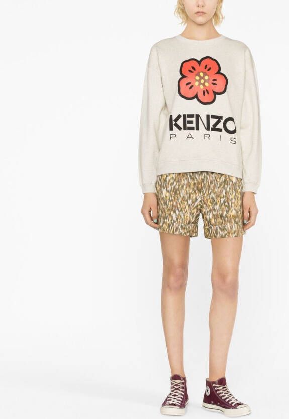 Kenzo Sweater met logoprint Beige