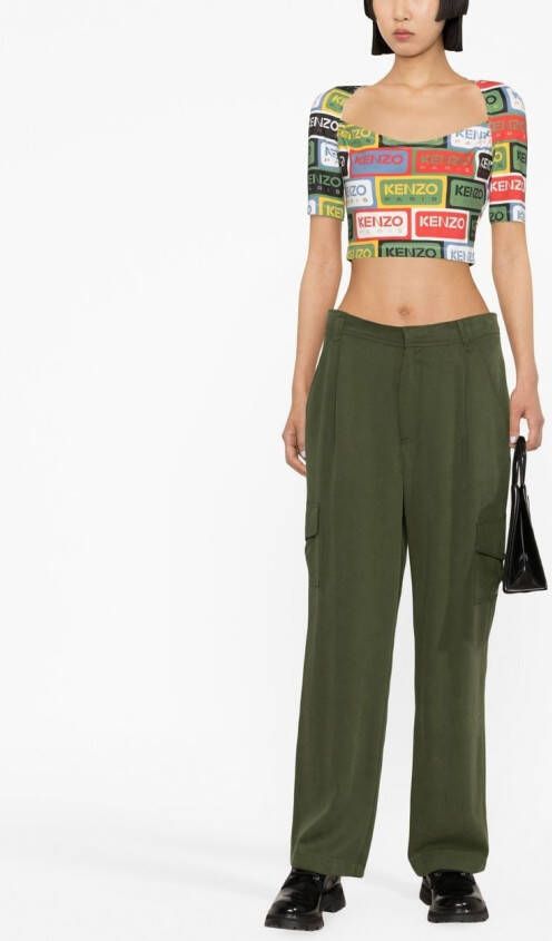 Kenzo Top met logoprint Groen