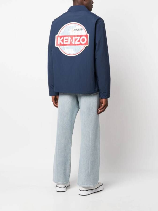 Kenzo Overhemd met logoprint Blauw