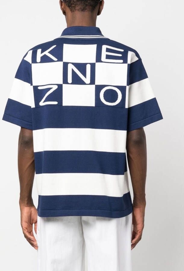 Kenzo Poloshirt met geborduurd logo Blauw