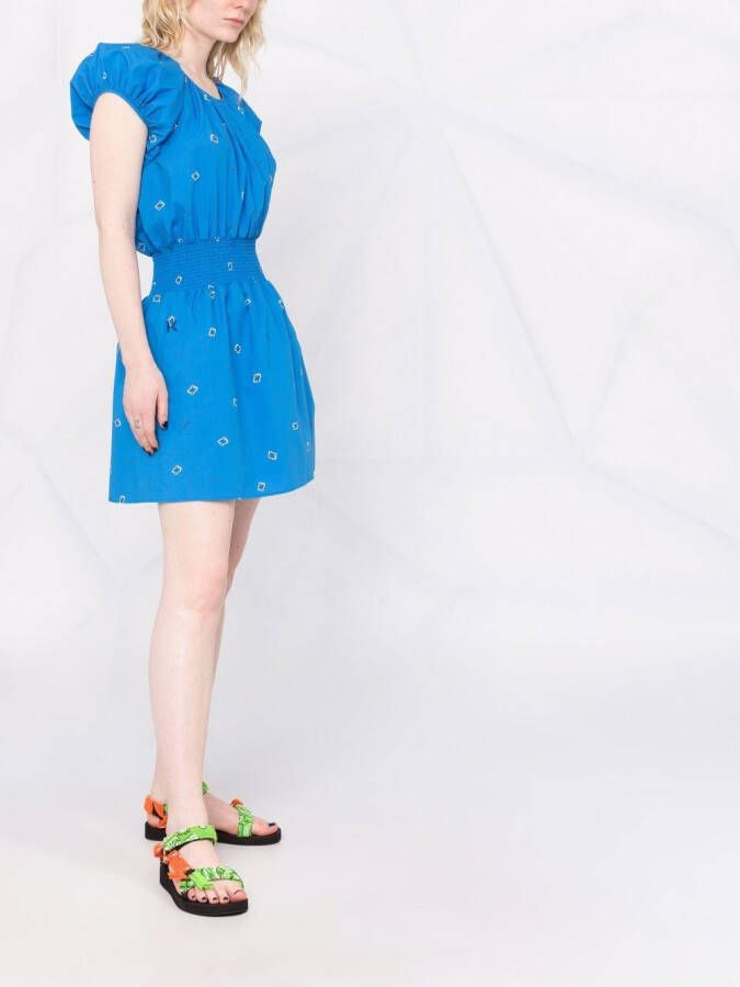 Kenzo Mini-jurk met geborduurd logo Blauw