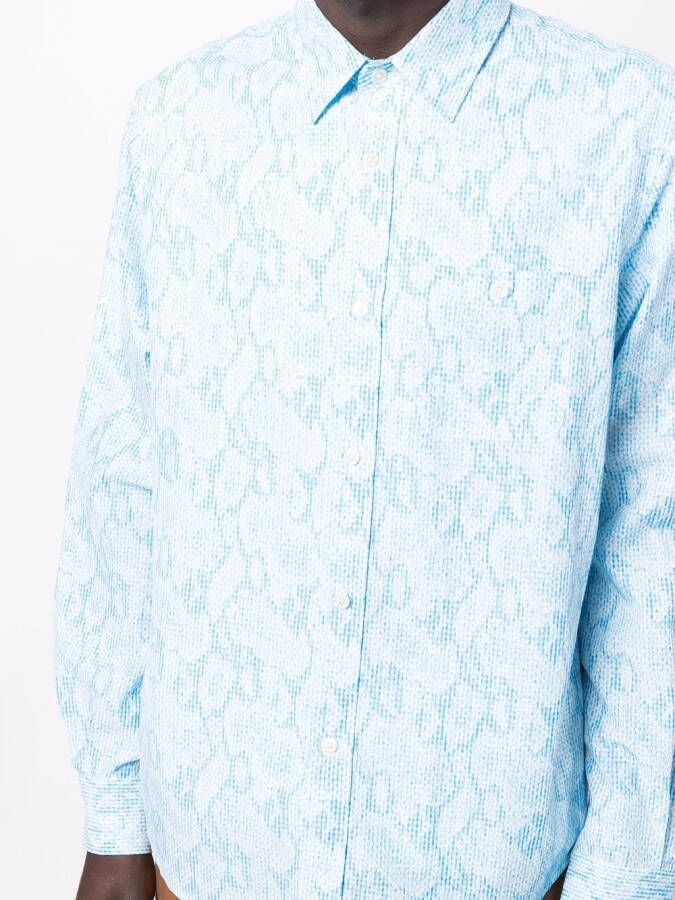 Kenzo Overhemd met bloemenprint Blauw