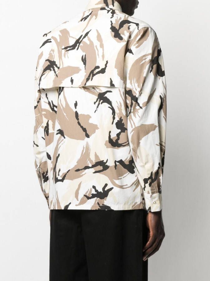 Kenzo Overhemd met camouflageprint Beige