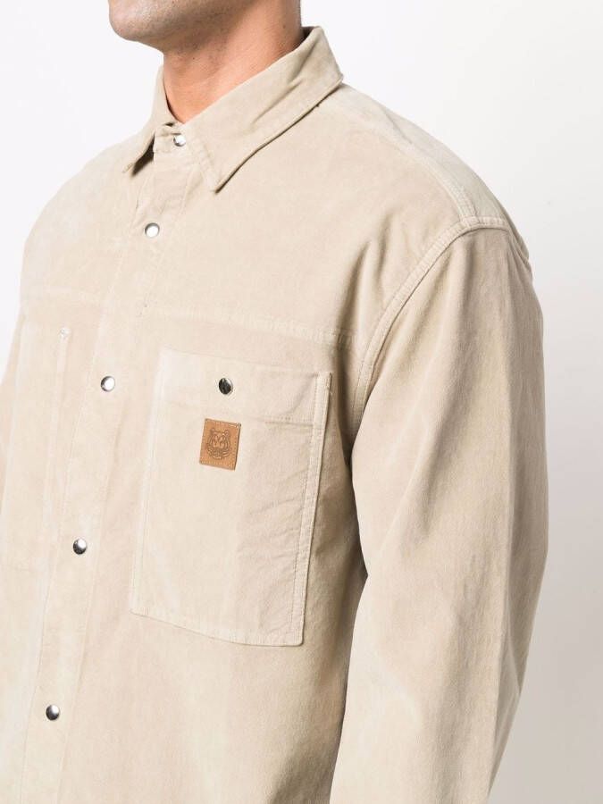 Kenzo Overhemd met logopatch Beige
