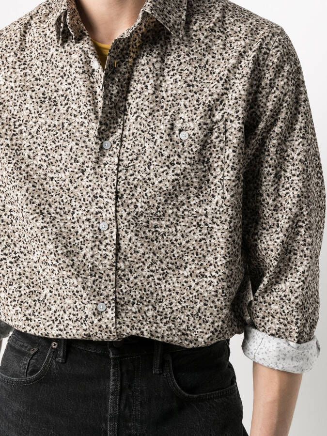 Kenzo Overhemd met marmerprint Beige