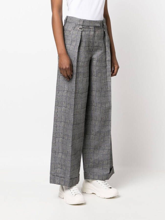 Kenzo Pantalon met wijde pijpen Zwart