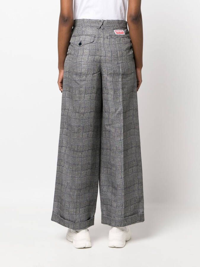 Kenzo Pantalon met wijde pijpen Zwart