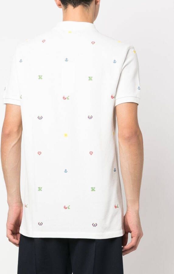 Kenzo Poloshirt met print Wit