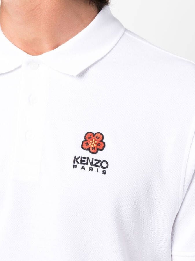 Kenzo Poloshirt met borduurwerk Wit