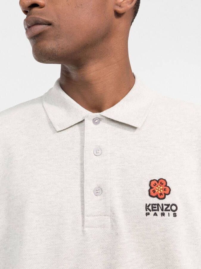 Kenzo Poloshirt met geborduurd logo Grijs