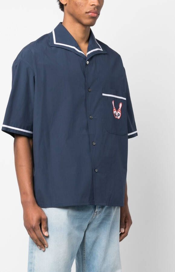 Kenzo Popeline overhemd Blauw