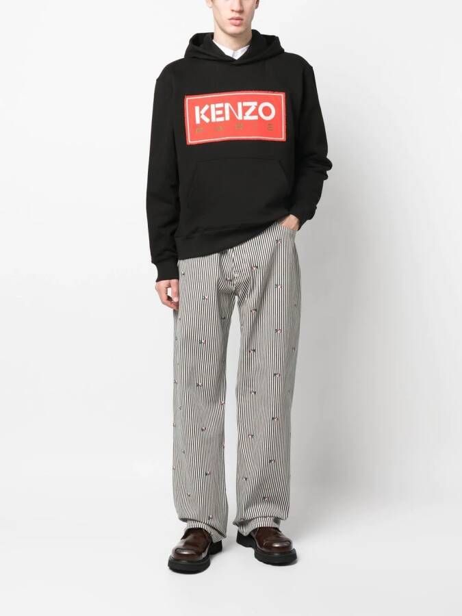 Kenzo Pre-owned hoodie met logopatch Zwart