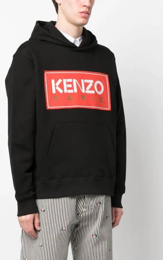 Kenzo Pre-owned hoodie met logopatch Zwart