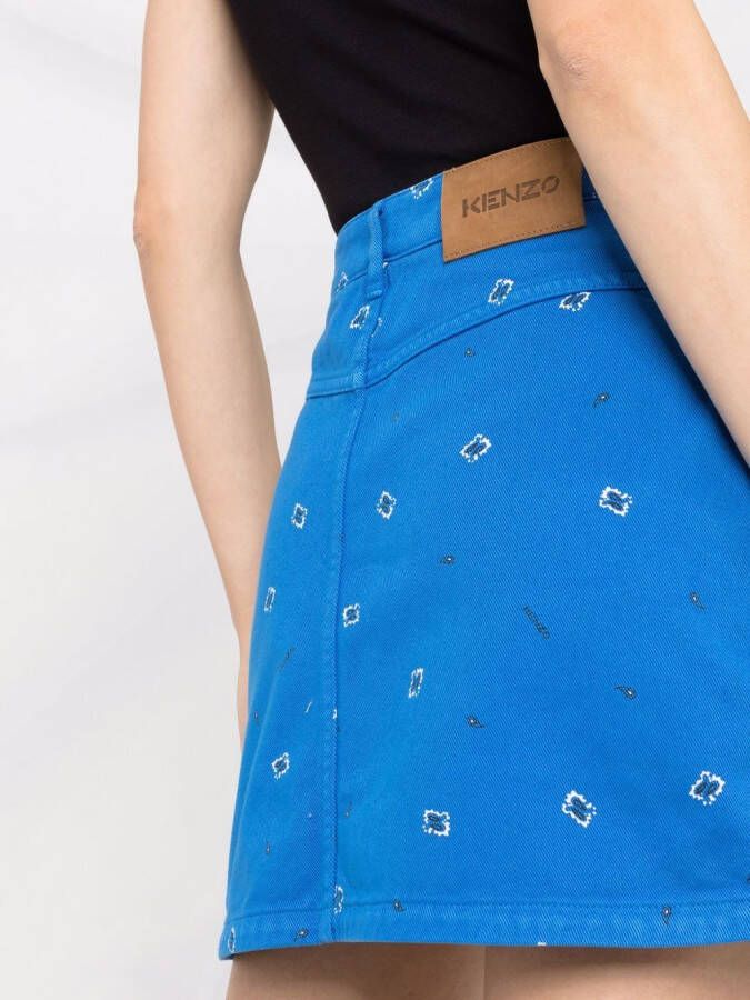 Kenzo Rok met paisley-print Blauw