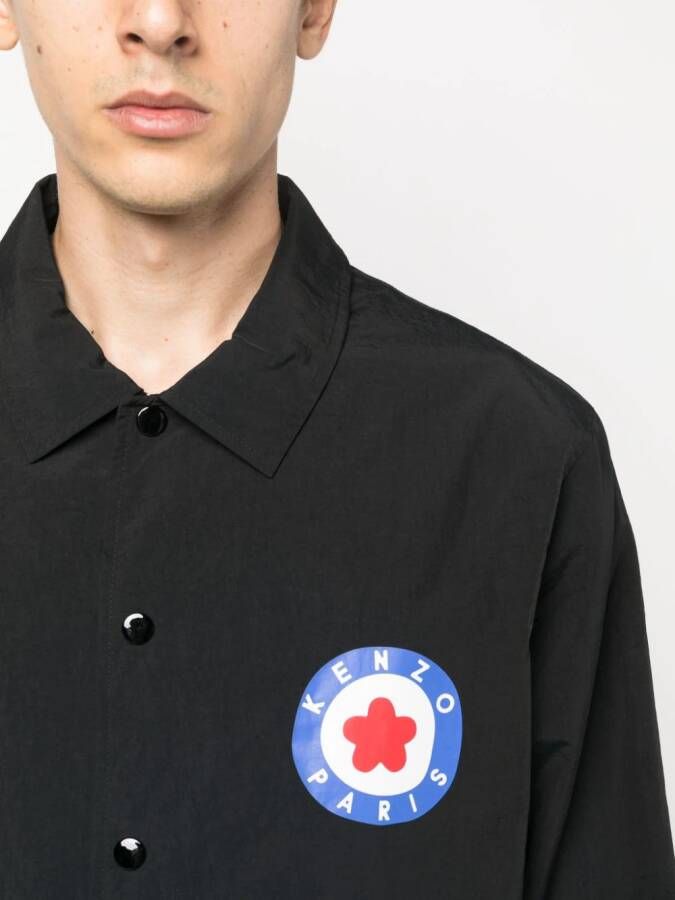 Kenzo Shirtjack met logo stempel Zwart