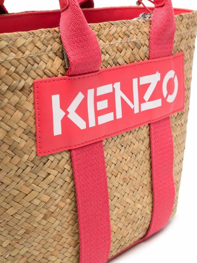Kenzo Shopper met logopatch Roze