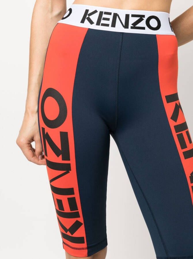 Kenzo Shorts met colourblocking Blauw