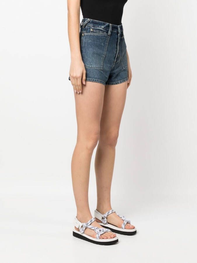 Kenzo Shorts met logopatch Blauw