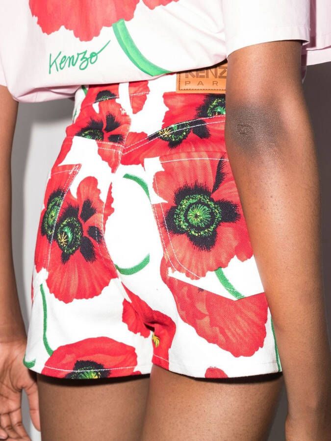 Kenzo Shorts met print Wit