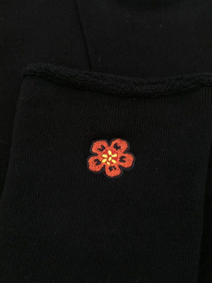 Kenzo Sokken met geborduurde bloemen Zwart