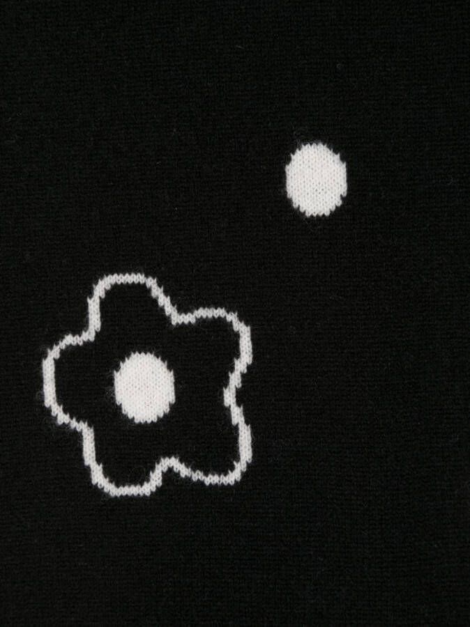 Kenzo Sjaal met bloemenprint Zwart