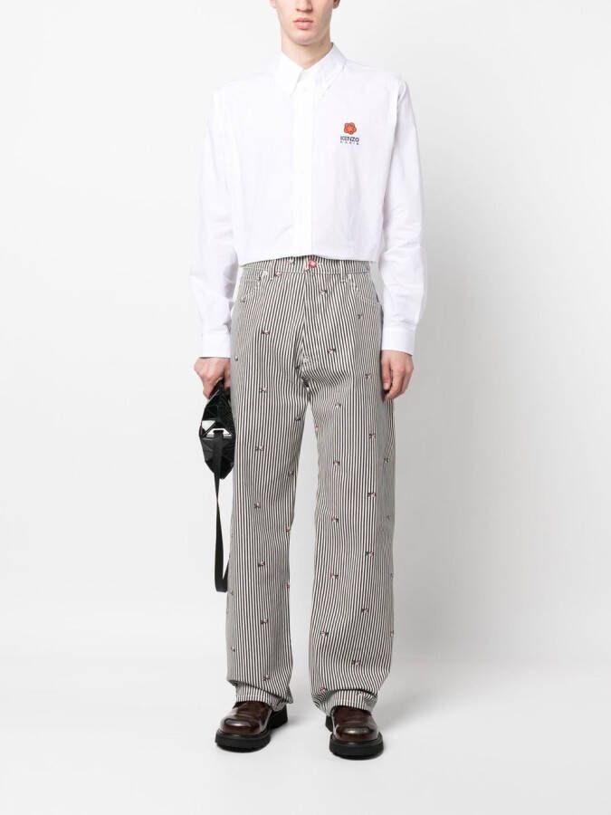 Kenzo Jeans met bloemenprint Blauw