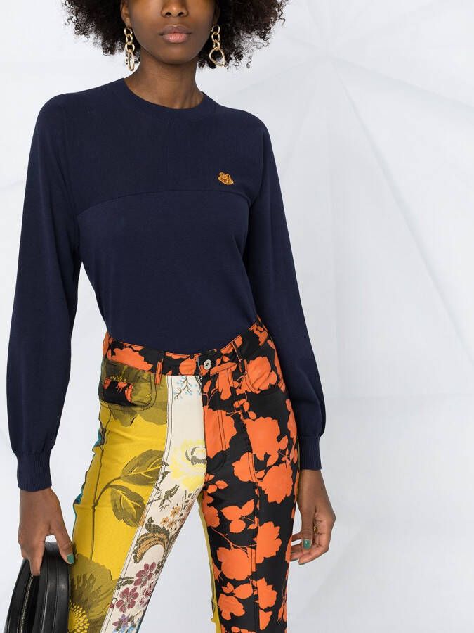 Kenzo Sweater met beerpatch Blauw