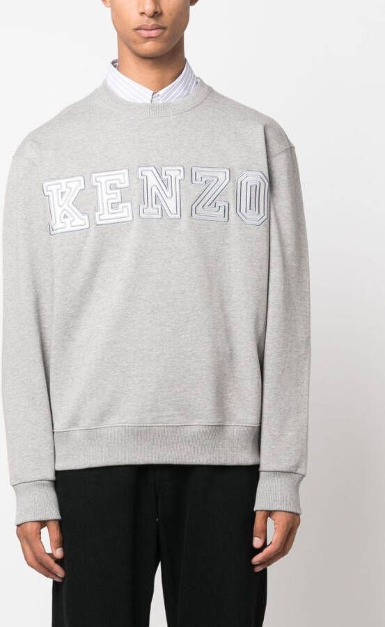 Kenzo Sweater met geborduurd logo Grijs