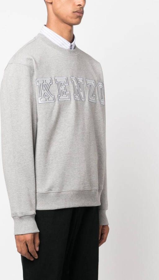Kenzo Sweater met geborduurd logo Grijs
