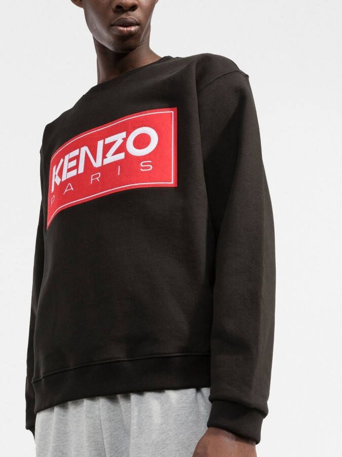 Kenzo Sweater met geborduurd logo Zwart