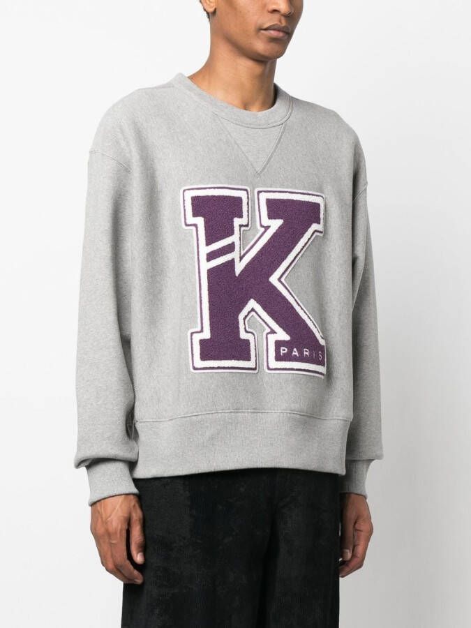 Kenzo Sweater met logopatch Grijs