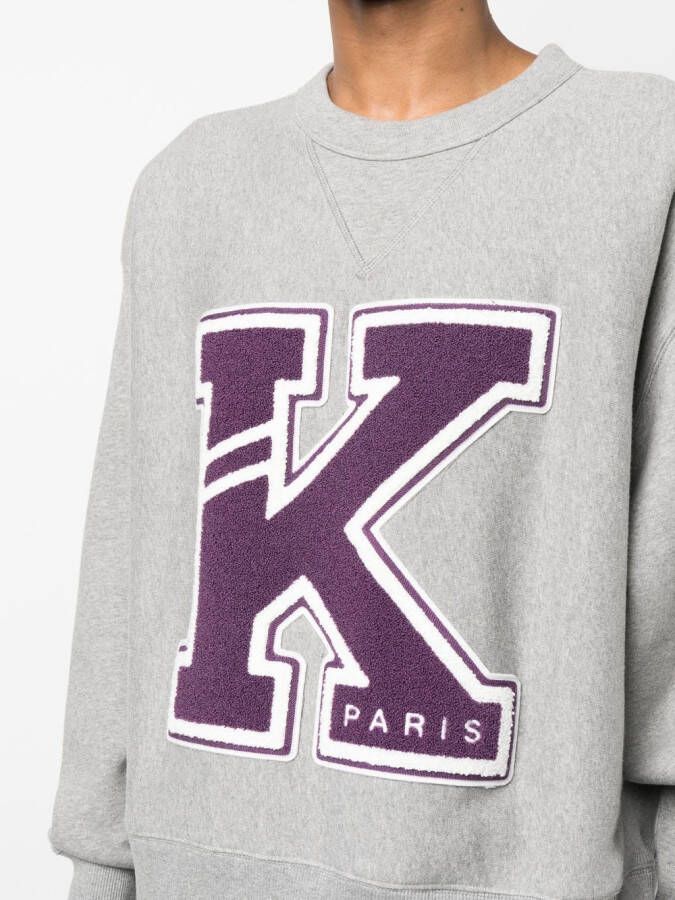 Kenzo Sweater met logopatch Grijs