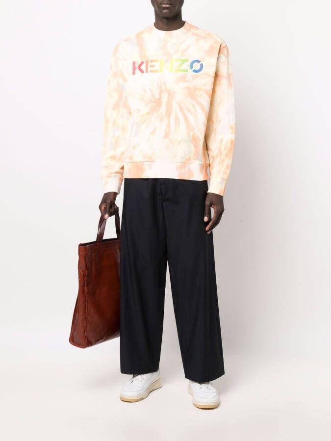 Kenzo Sweater met logoprint Oranje