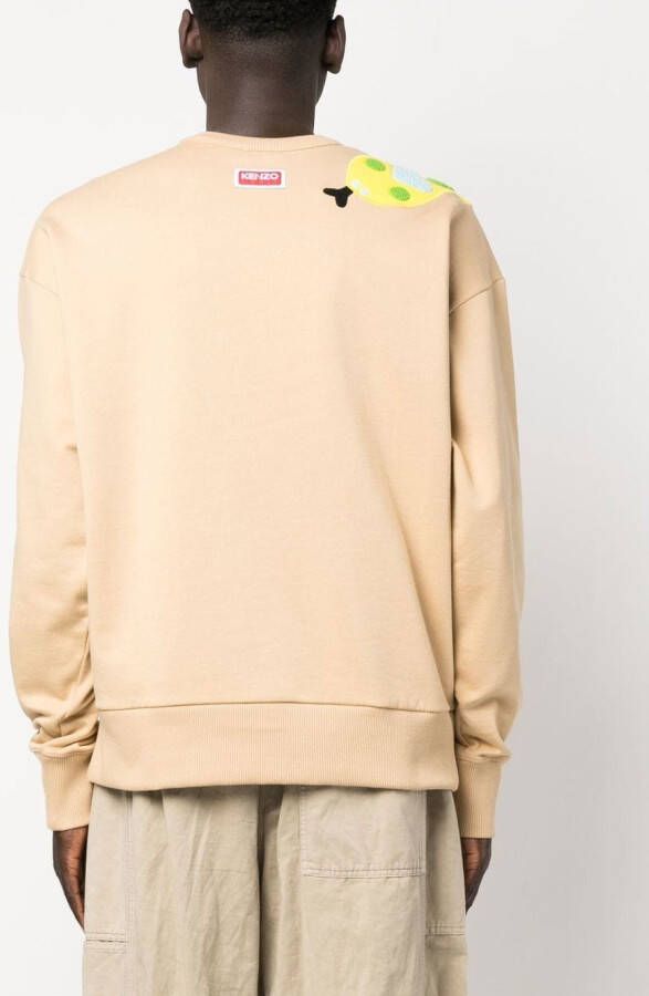 Kenzo Sweater met patch Beige