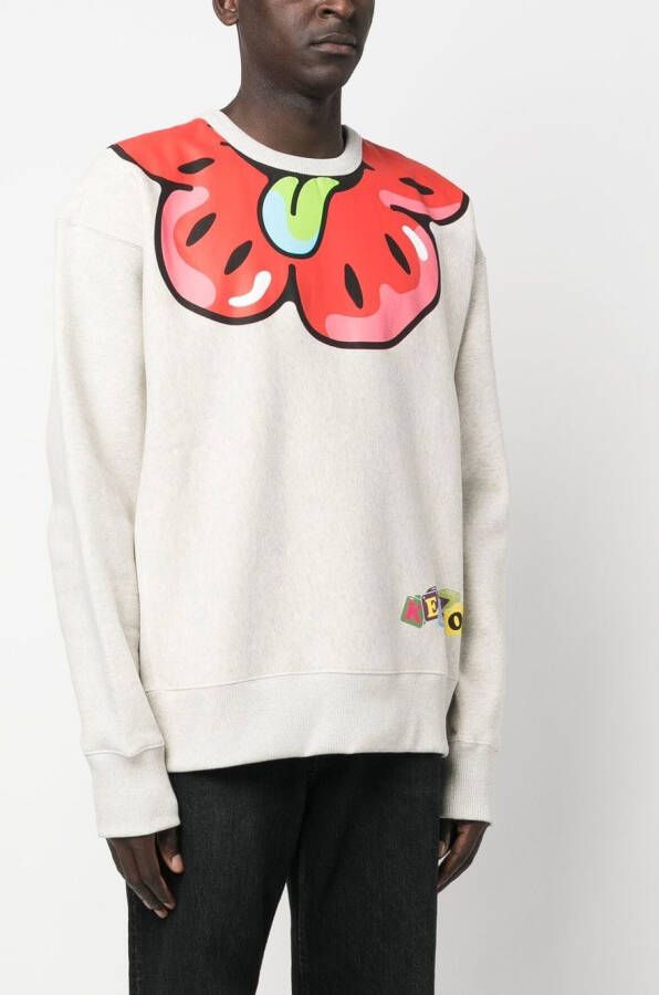 Kenzo Sweater met print Grijs