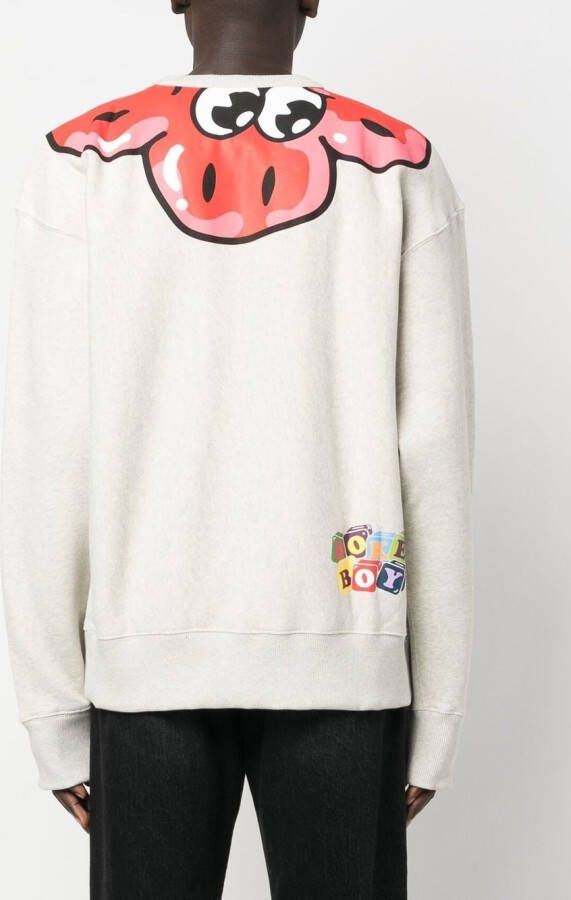 Kenzo Sweater met print Grijs