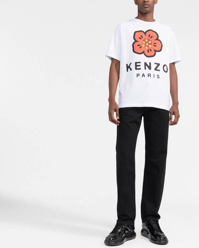 Kenzo T-shirt met bloemenprint Wit