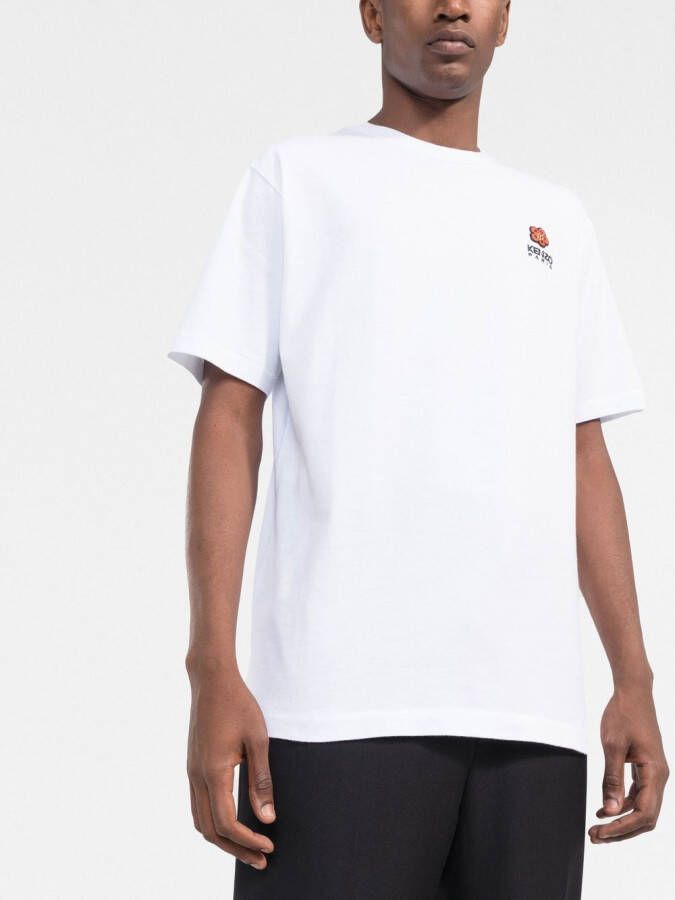 Kenzo T-shirt met geborduurd logo Wit