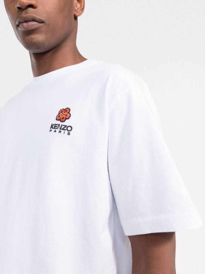 Kenzo T-shirt met geborduurd logo Wit