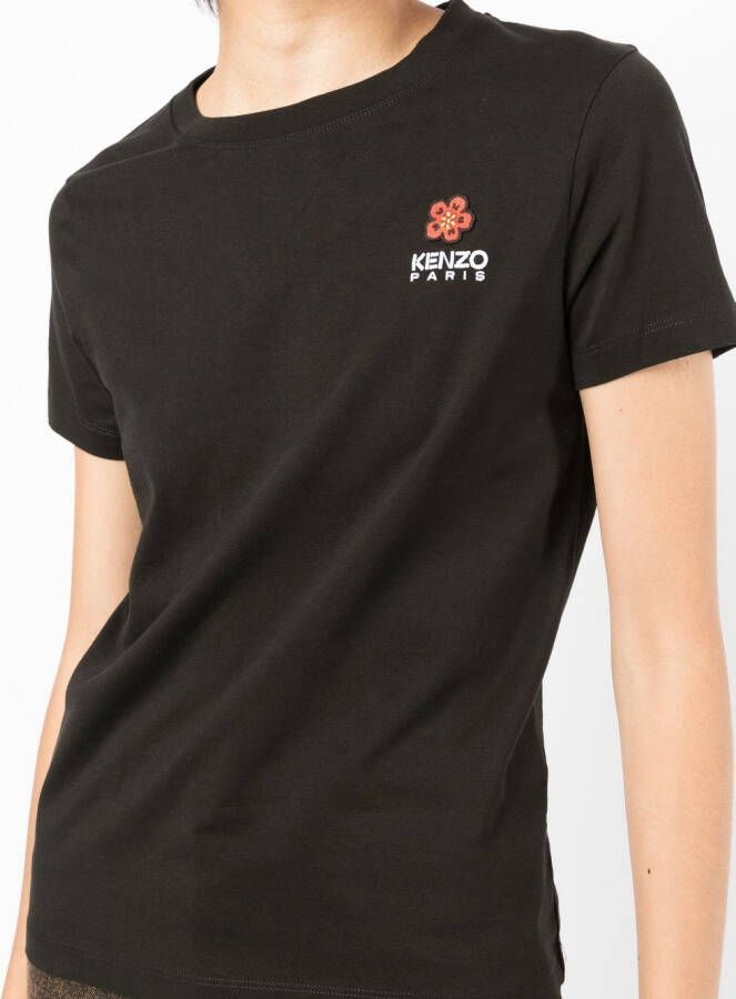 Kenzo T-shirt met geborduurd logo Zwart