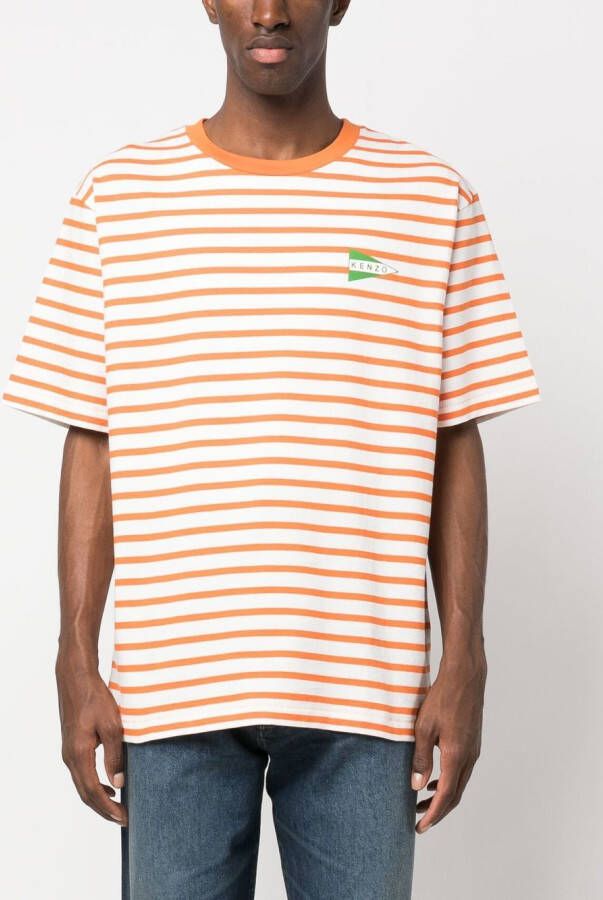 Kenzo T-shirt met logoprint Oranje